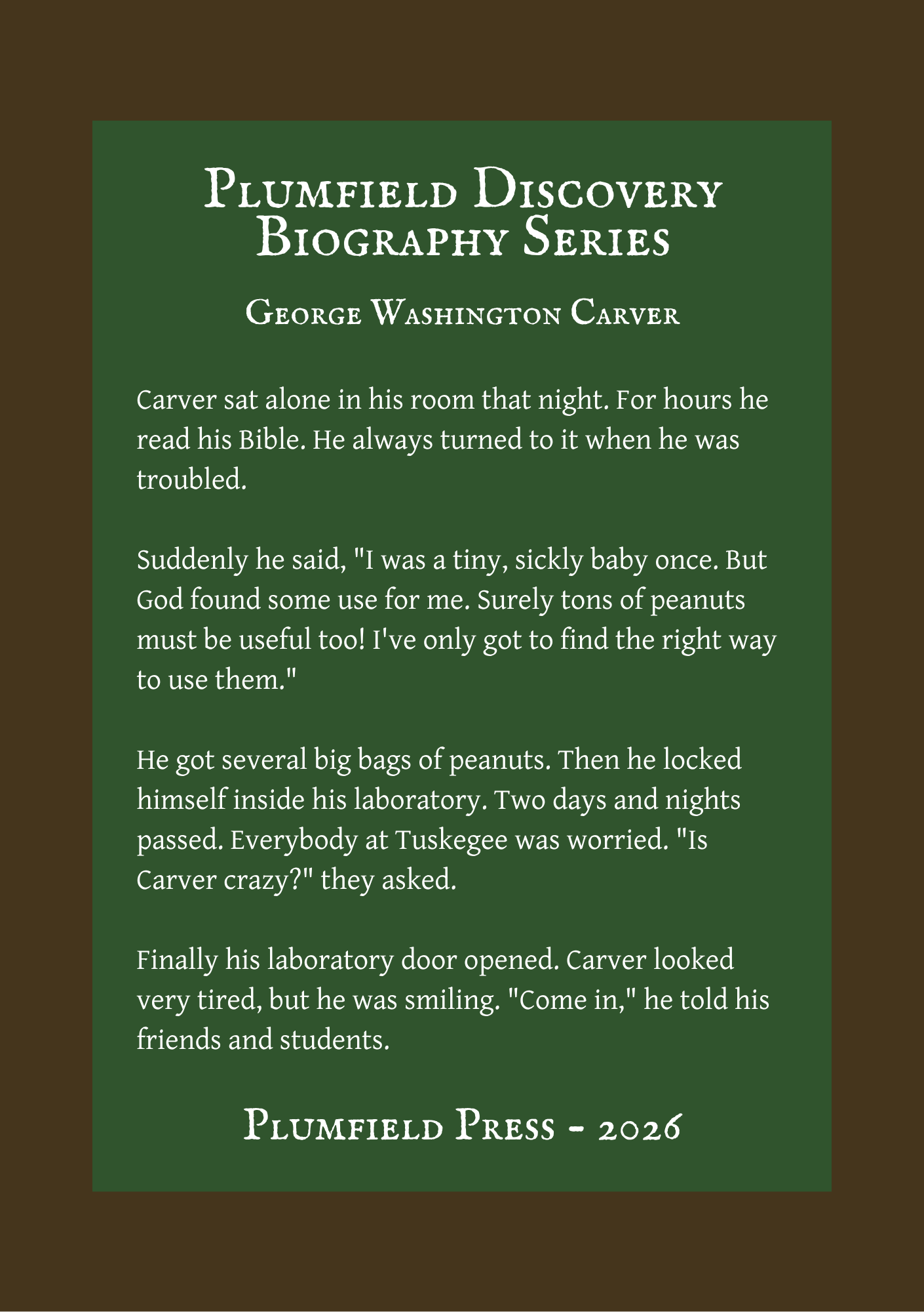 Discovery Biography: George Washington Carver
